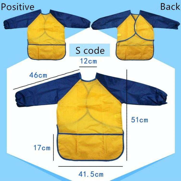 Long Sleeve Apron Drawing Painting Waterproof Smock Children Craft Art Waterproof Clothes, Size:S...
