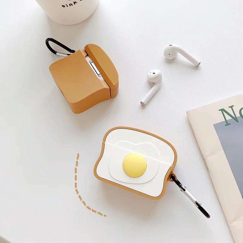 For Apple AirPods Pro Egg Toast Bluetooth Headphone Protective Case