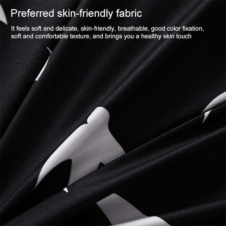 Luxury Bedding Black Marble Pattern Set Sanded Printed Quilt Cover Pillowcase, Size:220x240 cm(Lo...