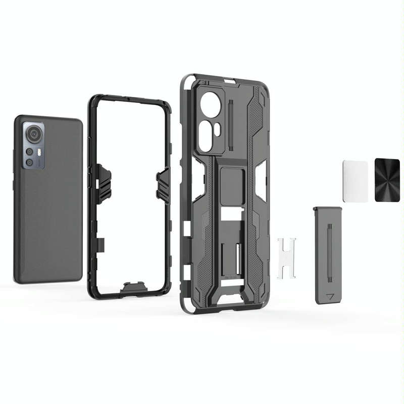 For Xiaomi 12S/12/12X Supersonic PC + TPU Shock-proof Phone Case(Black)