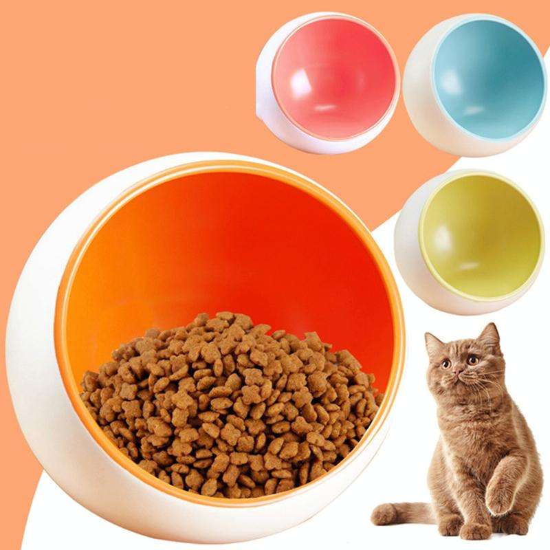 Ceramic Capsule Cat Bowl Water Bowl Pet Supplies, Size:S(Orange)