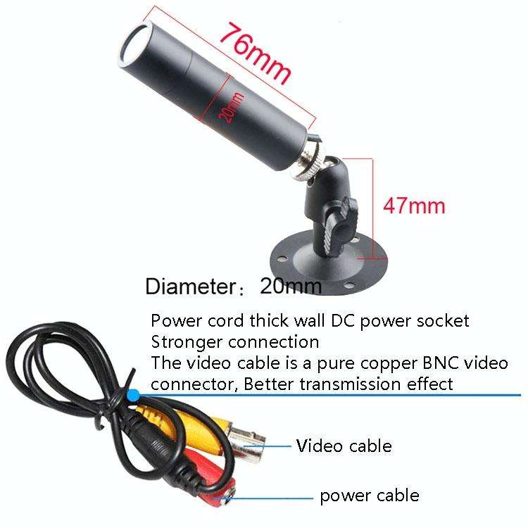 Vanxse MB18 1000 Line HD Wide-Angle Surveillance Camera, Specification: PAL
