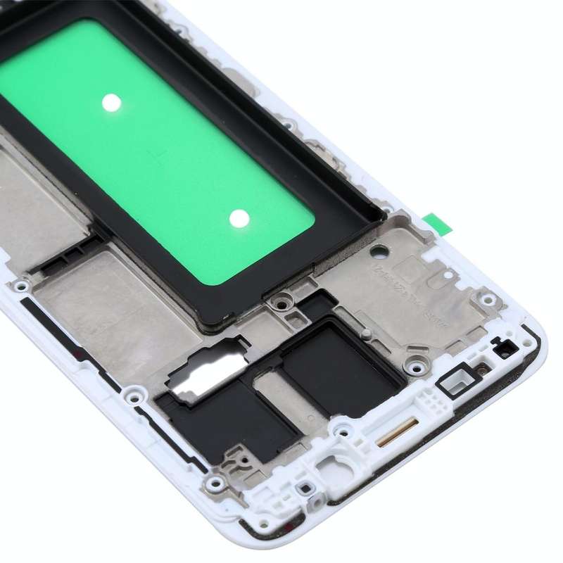 For Galaxy C8  Front Housing LCD Frame Bezel Plate(White)