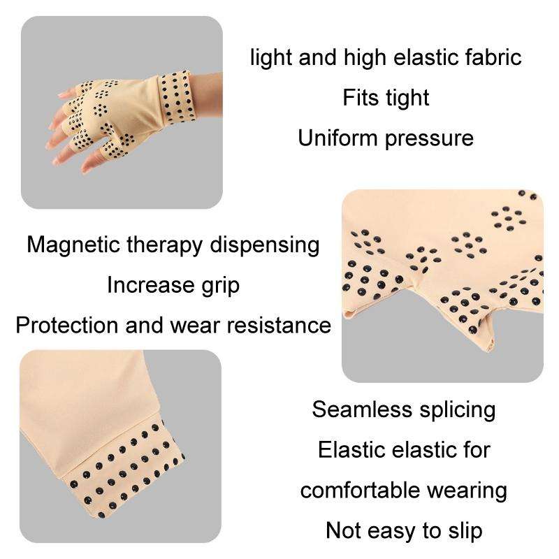 Dispensing Half Finger Non-slip Pressure Gloves Joint Training Sports Gloves, Free Size(Skin Colo...