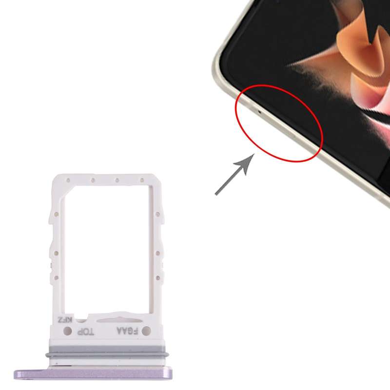 For Samsung Galaxy Z Flip3 5G SM-F711 Original SIM Card Tray (Purple)
