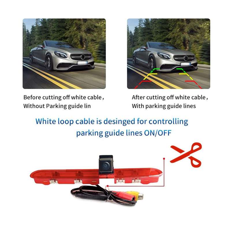 PZ471 Car Waterproof 170 Degree Brake Light View Camera + 7 inch Rearview Monitor for Citroen / P...