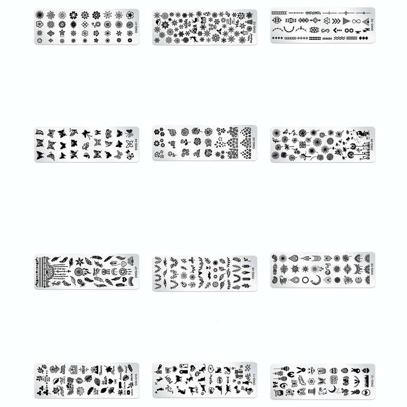 5 PCS Nail Art Print Template Nail Art Tools(OMQ-07)