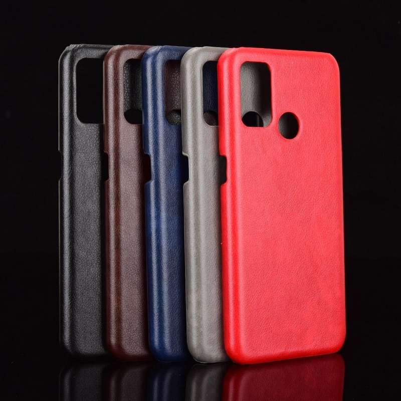 For OPPO A53 (2020) / A32 (2020) Shockproof Litchi Texture PC + PU Case(Black)