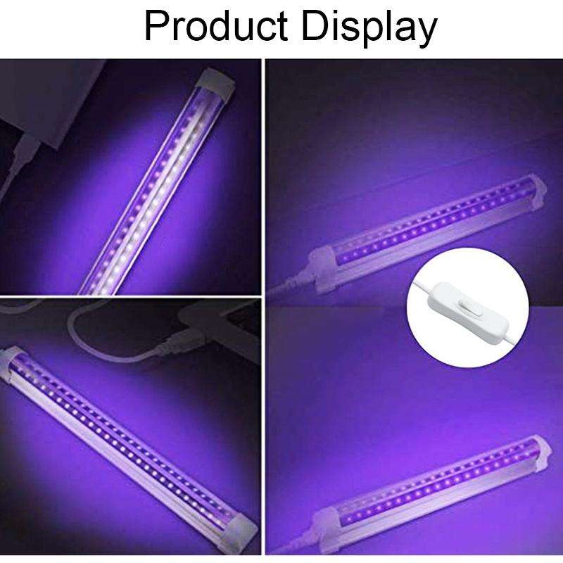 CHX-hd01 10W 40 LEDs Purple Light Decorative Lamp USB Bar Fluorescent Light, Spec: Timing Type