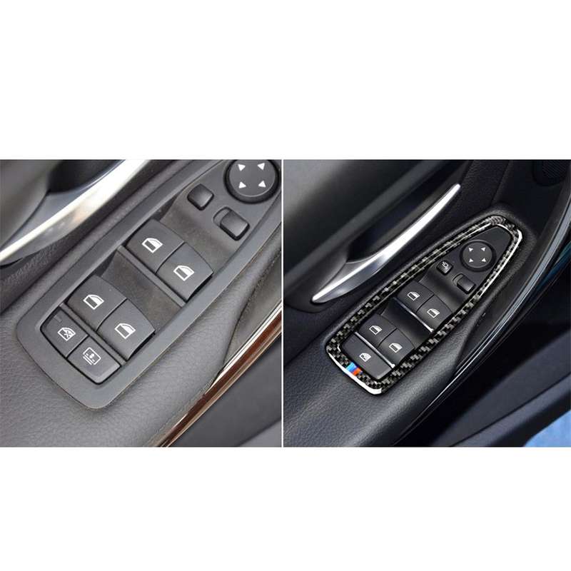 Three Color Carbon Fiber Car Lifting Panel Decorative Sticker for BMW F20 / F21 2012-2016 / F30 2...