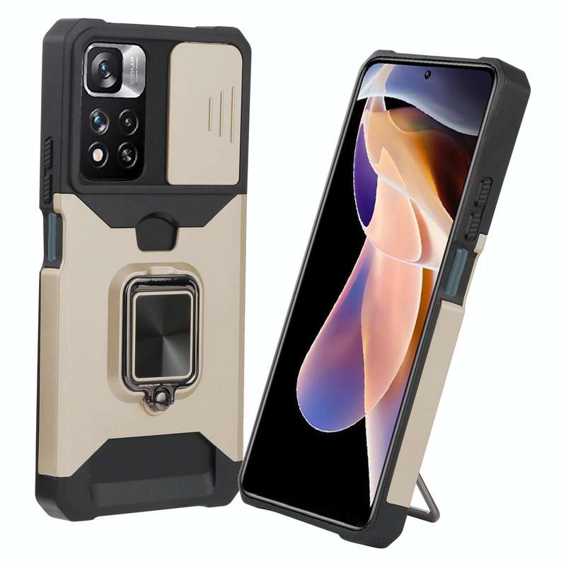 For Xiaomi Redmi Note 11 Pro 5G / 4G International Version Sliding Camera Cover Design PC + TPU S...