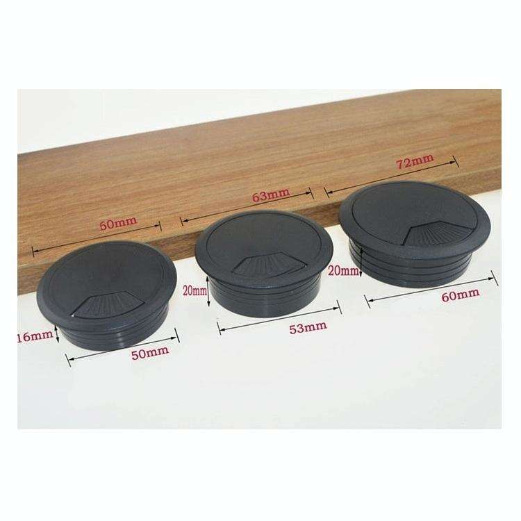 20 PCS ABS Plastic Round Cable Box Computer Desk Cable Hole Cover, Specification: 53mm (White)