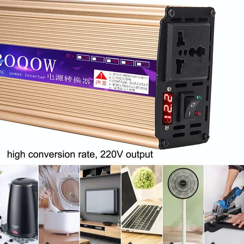 XINBOKE 2000W Ruling String Wave Car Inverter Solar Photovoltaic Inverter 48V To 220V