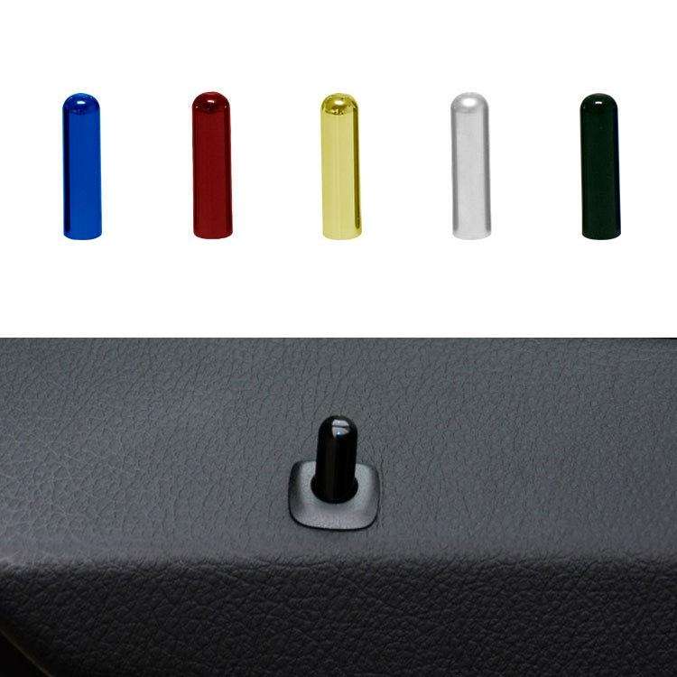 Car Door Latch Pin Door Screw Knob Cap Cover Trim for BMW F10, Left Driving (Black)