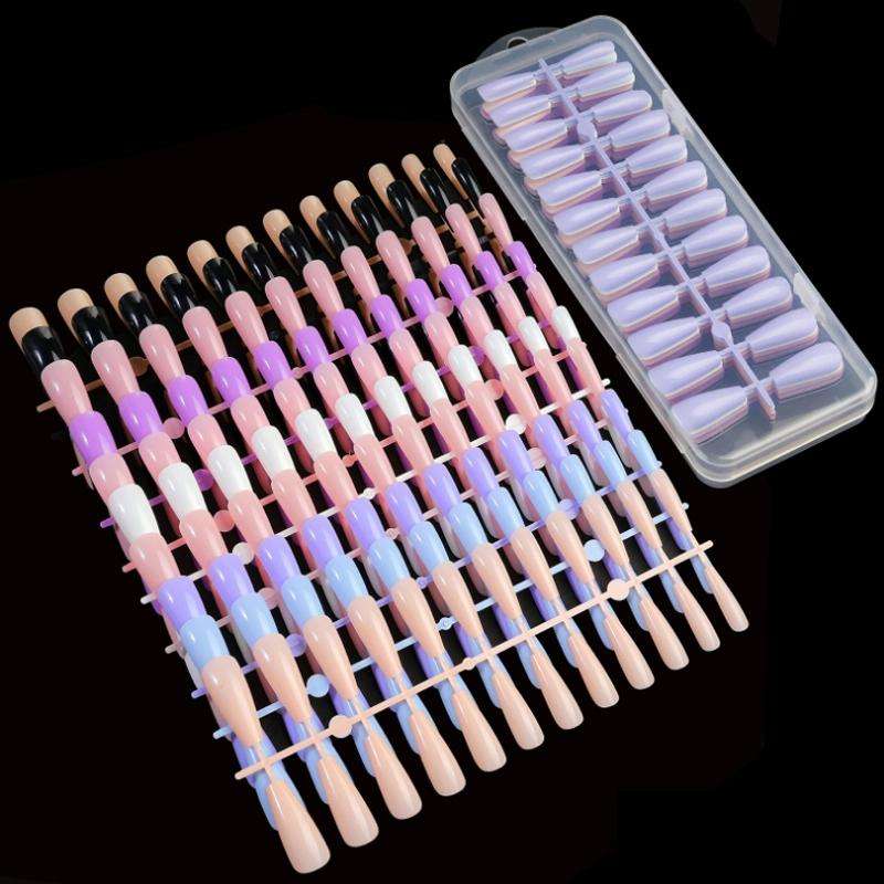 240 PCS Color Jelly Nail Patch Finished Nail Art