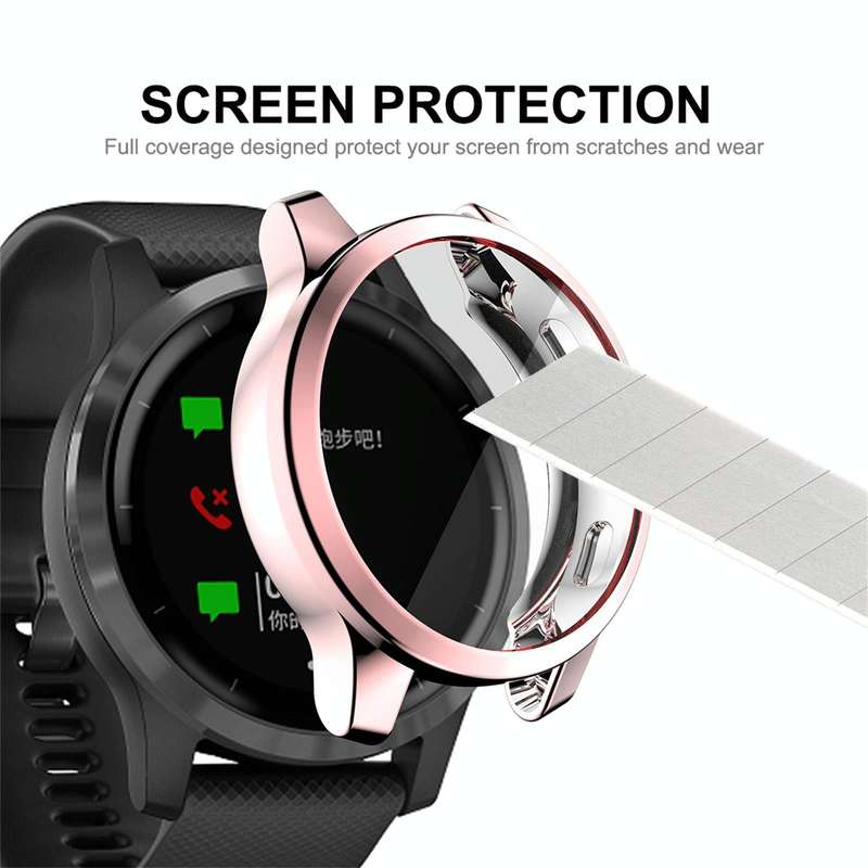 For Garmin Venu 2 45mm / Vivoactive 4 45mm ENKAY Hat-Prince Full Coverage Electroplate TPU Soft C...