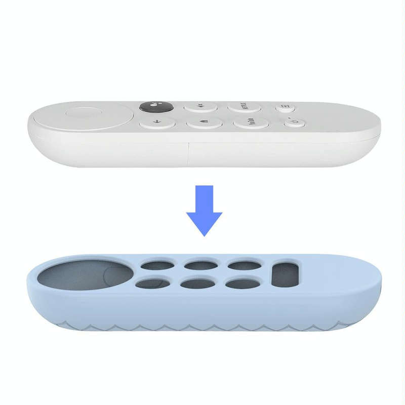 2 PCS Silicone Protective Shell for Google Chromecast 2020 Remote Control(Pink)