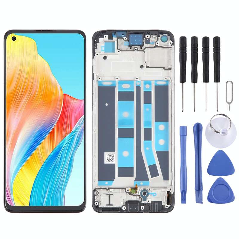 For OPPO A78 4G CPH2565 Original AMOLED LCD Screen Digitizer Full Assembly with Frame