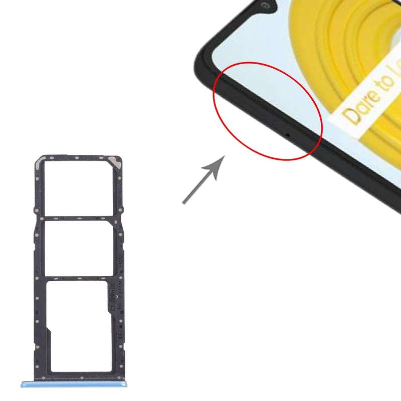 For OPPO Realme C21 / Realme C21Y RMX3201,RMX3261  SIM Card Tray + SIM Card Tray + Micro SD Card ...