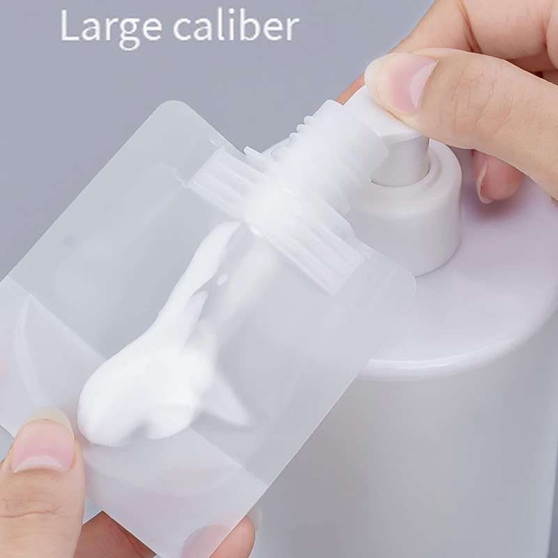 20pcs Travel Refillable Empty Squeeze Pouch Lotion Shampoo Squeezable Bags, Spec: 100ml