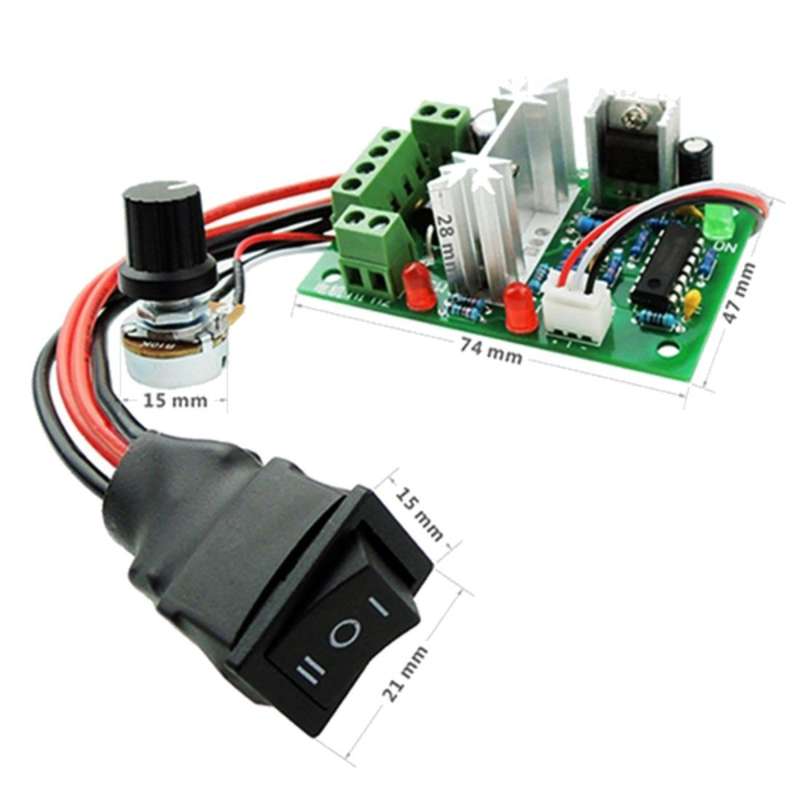 LDTR-WG0266 DC 6-30V 200W 16KHz PWM Motor Speed Controller Regulator Reversible Control Forward/R...