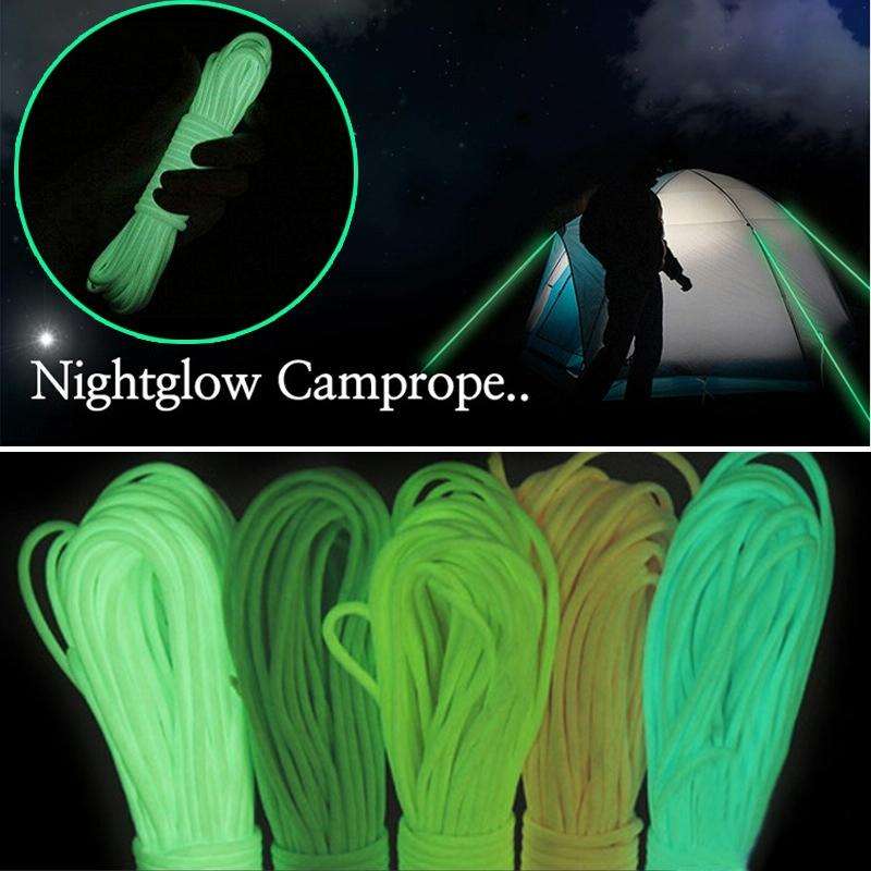 20m 9-Core Nylon+Polyester Full-light Outdoor Camping Tent Rescue Bundled Fluorescent Climbing Ro...