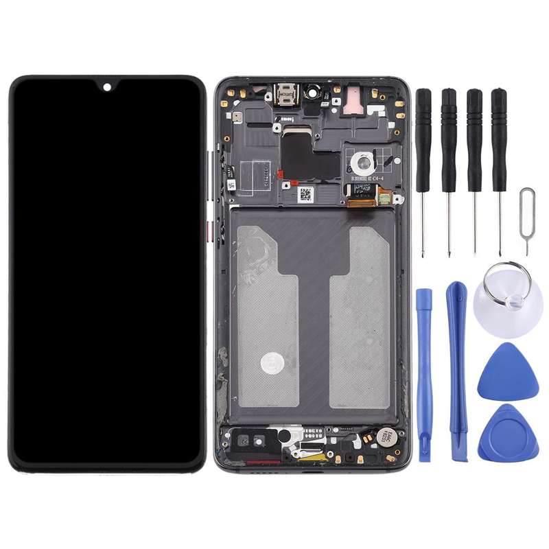 Original OLED LCD Screen for Huawei Mate 20 Digitizer Full Assembly with Frame(Black)