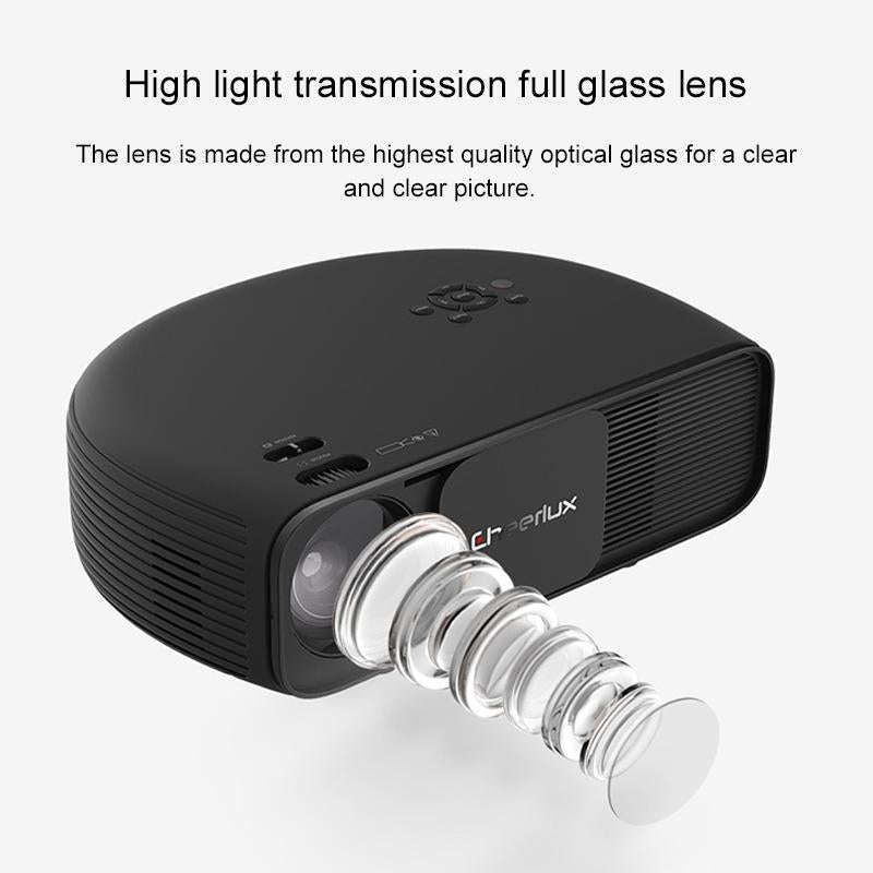 Cheerlux CL760 4000 Lumens 1920x1080 1080P HD Smart Projector, Support HDMI x 2 / USB x 2 / VGA /...