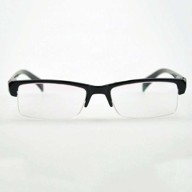 Women Men Half Frame Myopia Glasses HD AC Green Film Lens Myopia Eyeglasses(-2.00D)