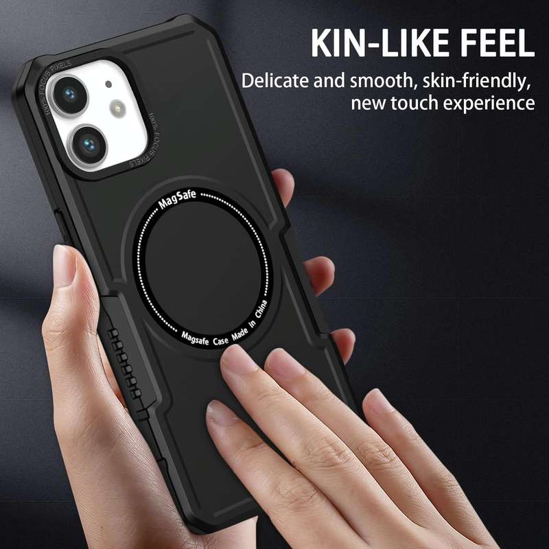 For iPhone 11 MagSafe Shockproof Armor Phone Case(Black)