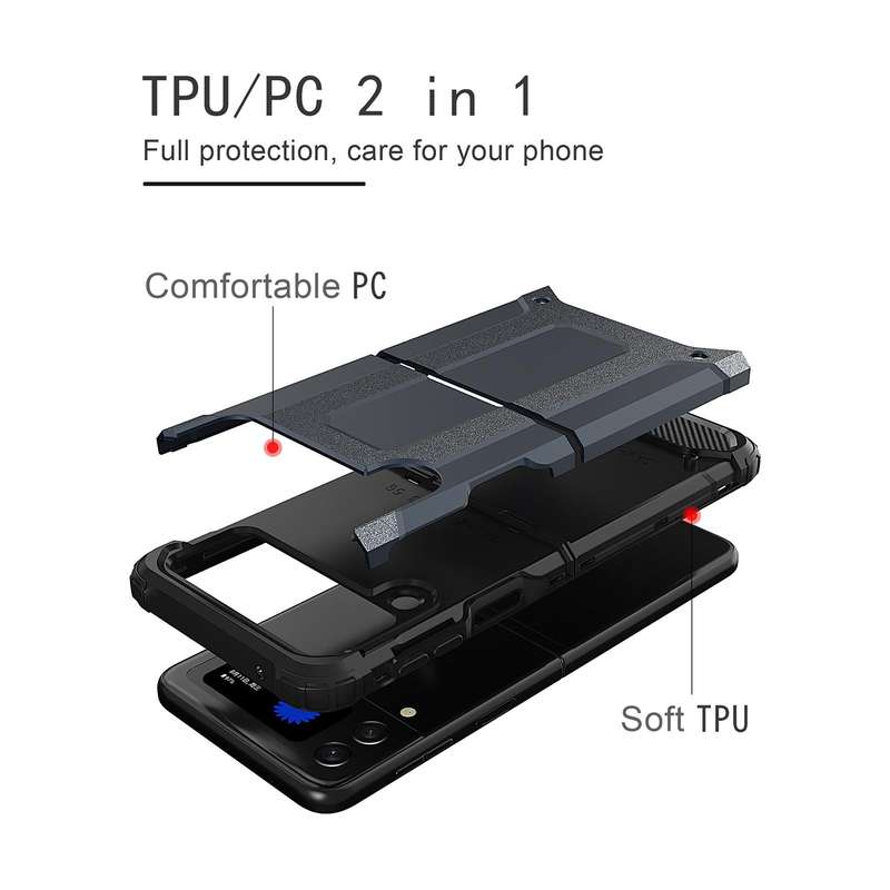 For Samsung Galaxy Z Flip3 5G Magic Armor TPU + PC Phone Case(Black)
