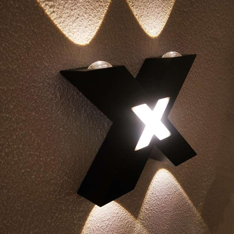 Bedroom Background Wall Lighting Outdoor Courtyard Waterproof Wall Lamp, Light color: Warm White(...