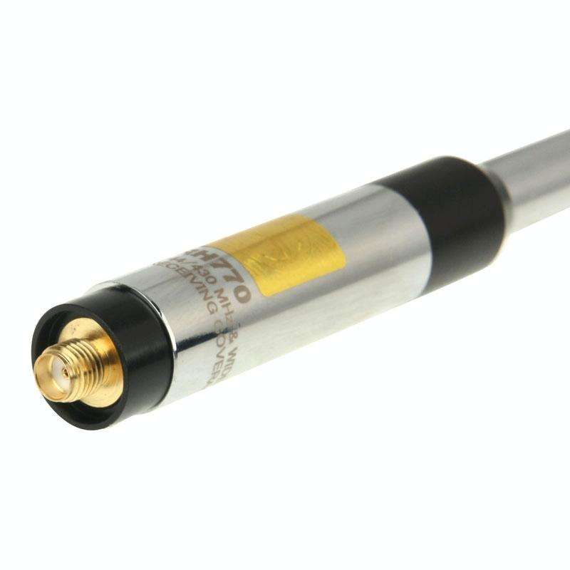 RH770 Dual Band 144/430MHz High Gain SMA-F Telescopic Handheld Radio Antenna for Walkie Talkie, A...