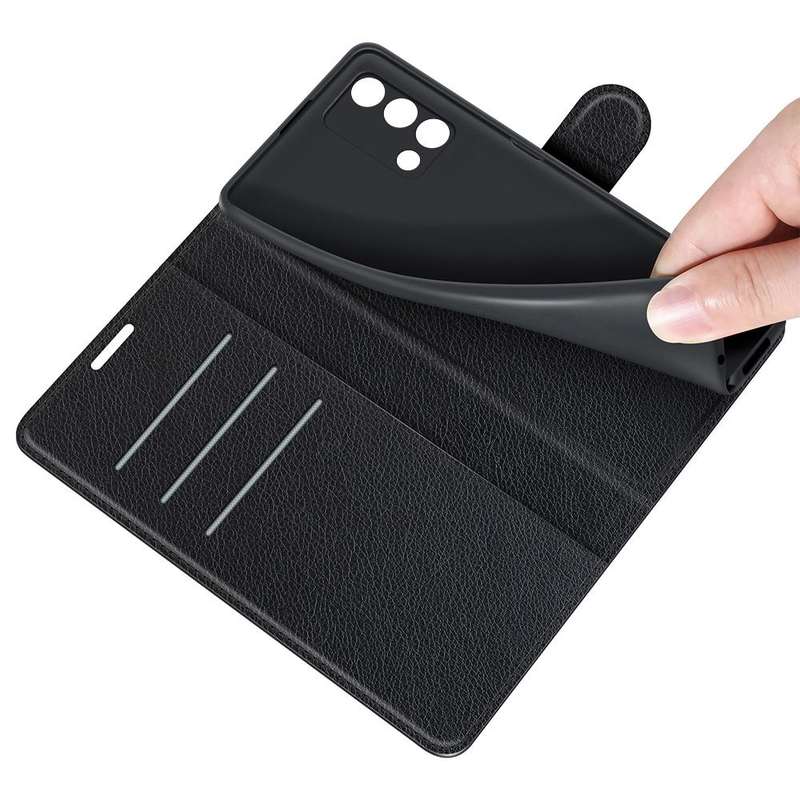 For OPPO F19 / A74 4G Litchi Texture Horizontal Flip Protective Case with Holder & Card Slots & W...