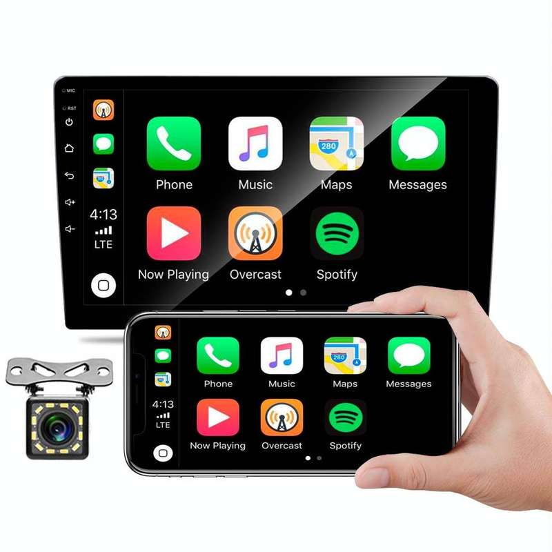 C7001 7 inch Touch Screen Built-In CarPlay Car MP5 Player, Style: Standard+12 Light Camera