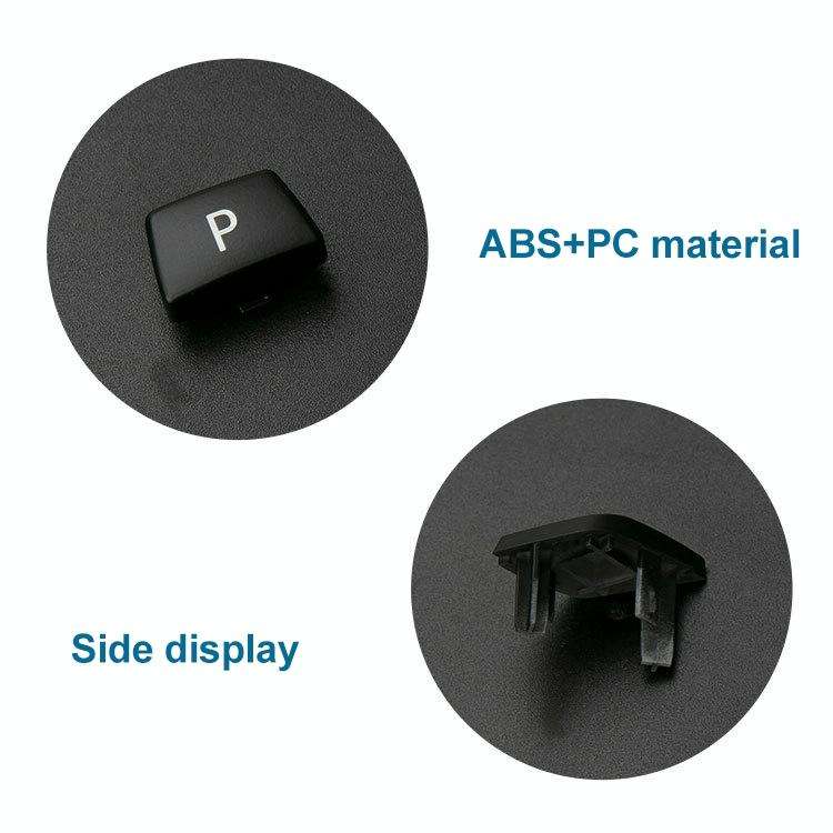 Car Gear Lever Auto Parking Button Letter P Cap for BMW X5 X6 2007-2013, Left Driving (Black)