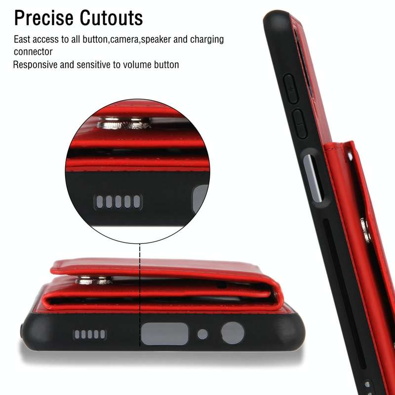 For Samsung Galaxy A12 Skin Feel PU + TPU + PC Back Cover Shockproof Case with Card Slots & Holde...