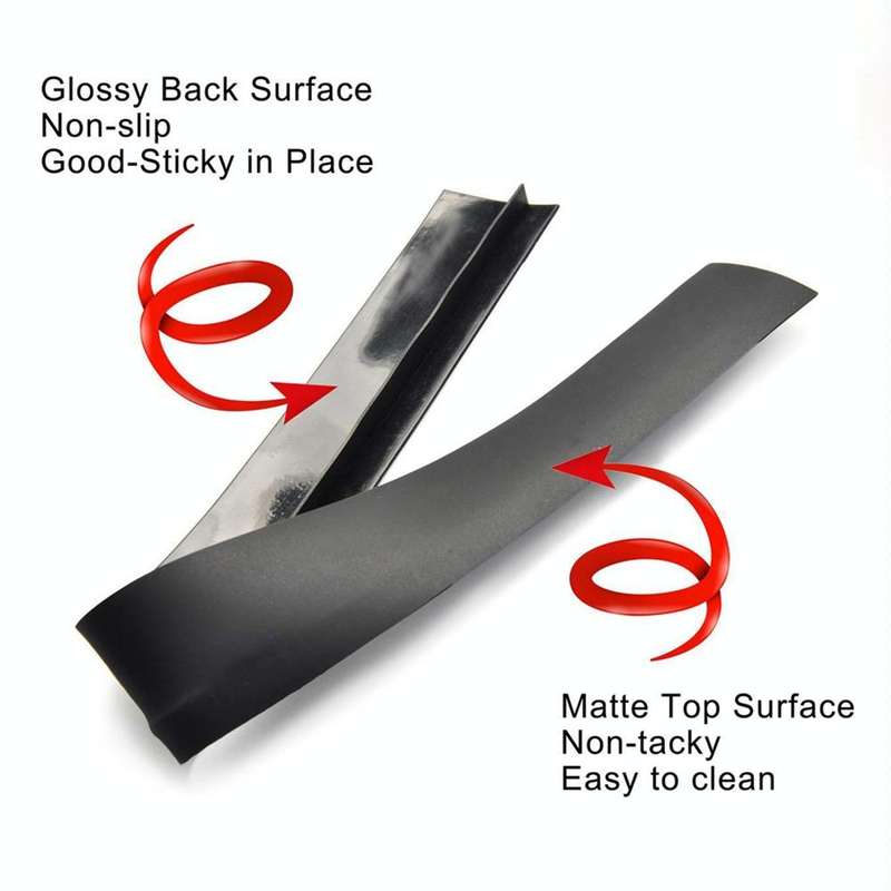 2 PCS 25 inches Gas Stove Slit Strip Antifouling Dustproof Waterproof Kitchen Sealing Strip(Black)