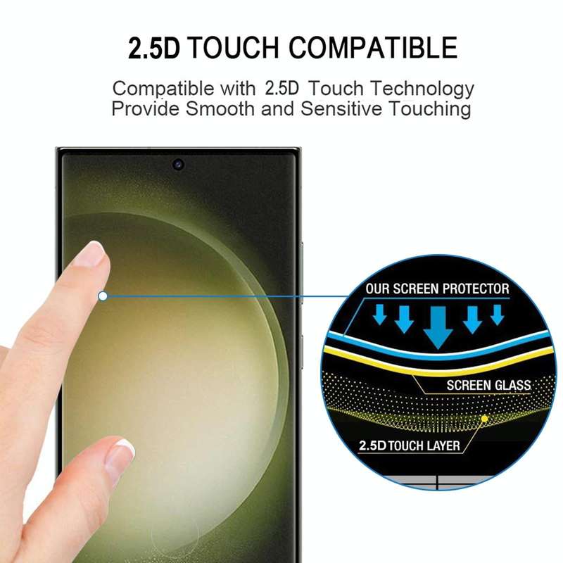For Samsung Galaxy S23 Ultra 5G 3D Curved Edge Full Screen Full Glue Tempered Glass Film