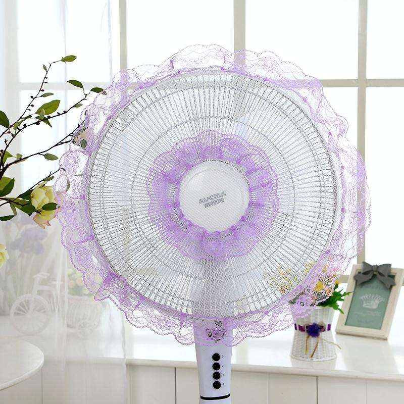 Anti-pinch Electric Fan Safety Cover Protection Net Dustproof Cover(Purple)