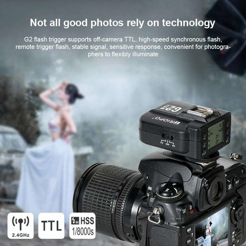 TRIOPO G2 Wireless Flash Trigger 2.4G Receiving / Transmitting Dual Purpose TTL High-speed Trigge...