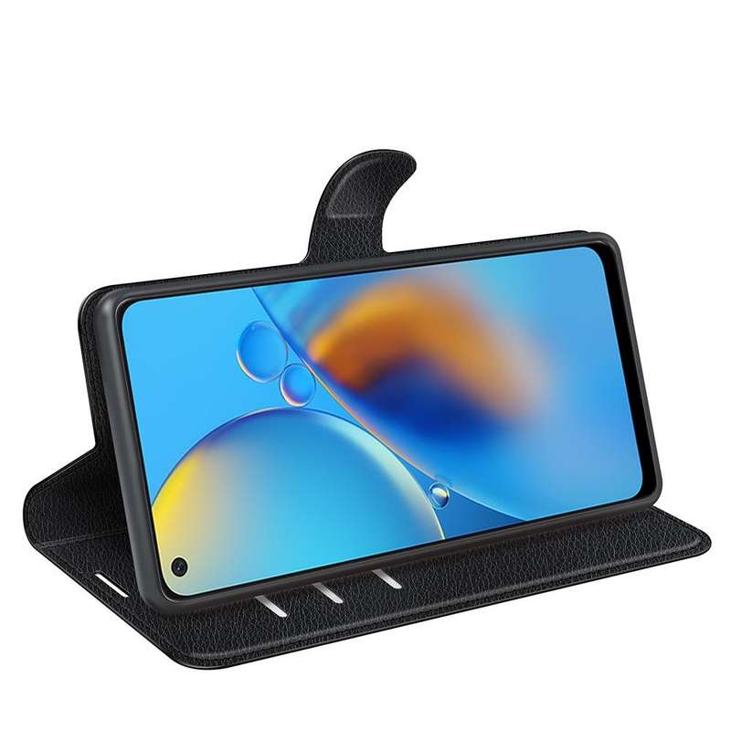 For OPPO F19 / A74 4G Litchi Texture Horizontal Flip Protective Case with Holder & Card Slots & W...