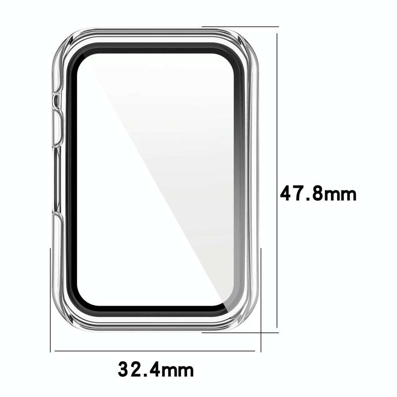 For OPPO Watch Free PC+ Toughened Film Fully Enclosed Protective Watch Case(Ivory)