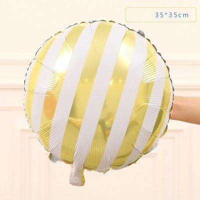 4 PCS Doughnut Candy Ice Cream Shaped Foil Balloons Happy Birthday Decorations Big Inflatable Hel...