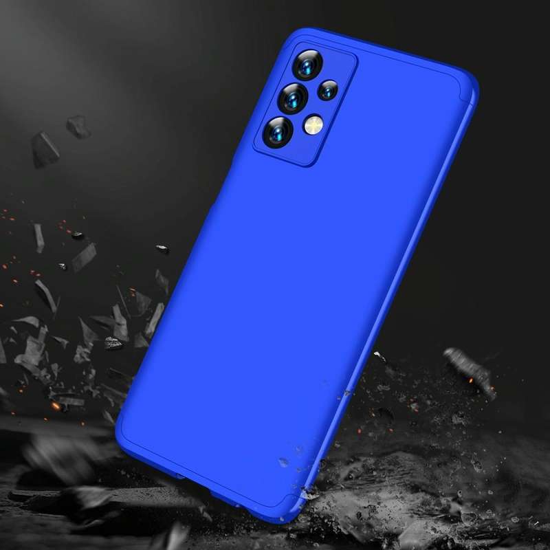 For Samsung Galaxy A13 4G GKK Three Stage Splicing Full Coverage PC Phone Case(Blue)
