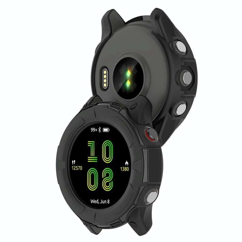 For Garmin Forerunner 255S TPU Armor Hollow Protective Case(Black)