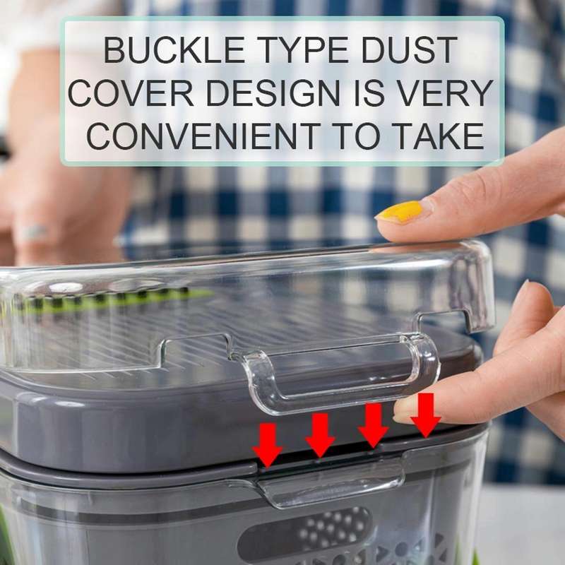 22 in 1 Multifunctional Food Chopper Grater Onion Dicer Veggie Cutter with 13 Stainless Steel Bla...