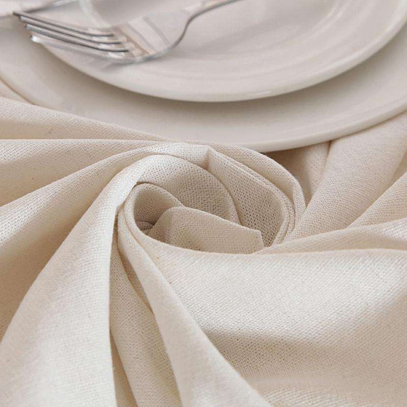 Linen Cotton Thicken Tablecloth Hem Splice Washable Coffee Dinner Table Cloth for Wedding Banquet...
