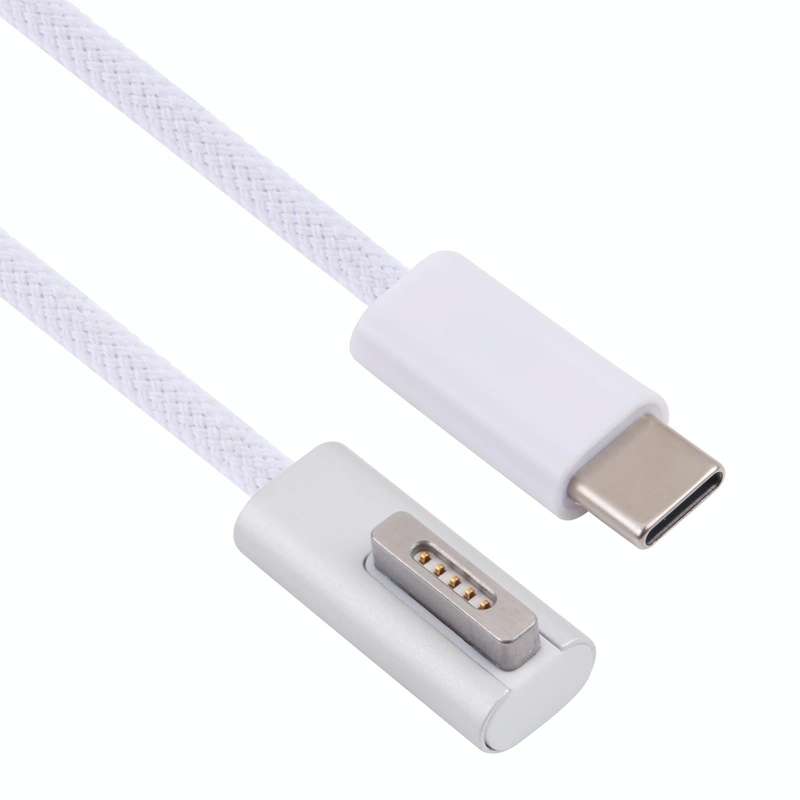 45W / 60W / 65W / 85W 5 Pin MagSafe 2 (T-Shaped) to USB-C / Type-C PD Charging Cable(White)