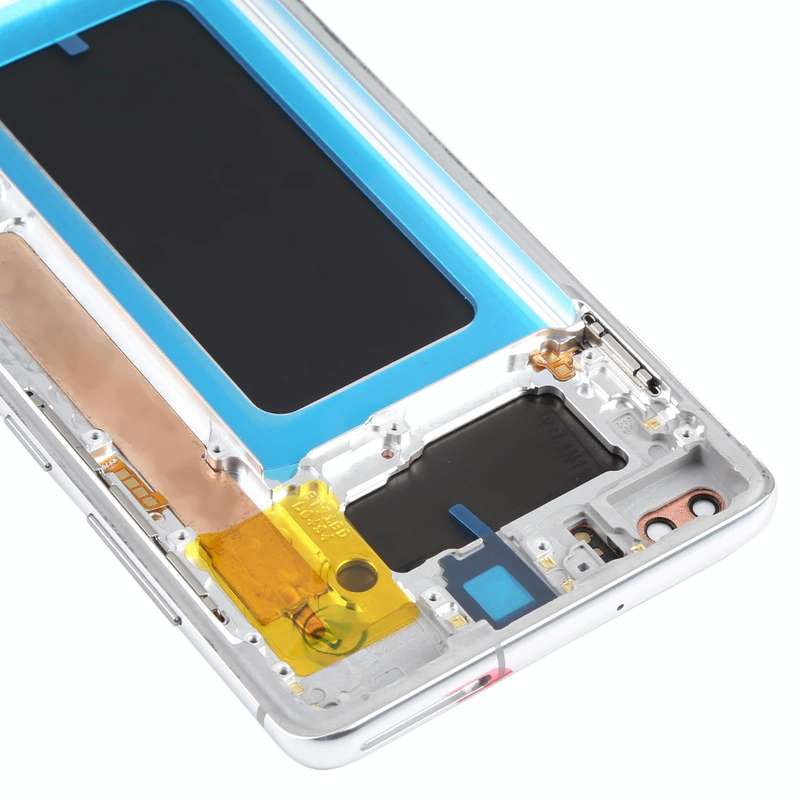 Original Super AMOLED LCD Screen for Samsung Galaxy S10+ Digitizer Full Assembly with Frame (Silver)